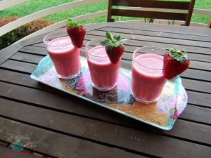 il tempo delle fragole con il frappè più fragole de L'Agenda di mamma Bea