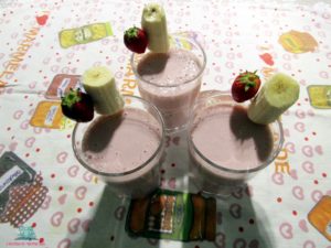 il tempo delle fragole con il frappè 100% frutta de L'Agenda di mamma Bea