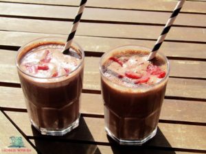 il tempo delle fragole con il frappè al cioccolato de L'Agenda di mamma Bea