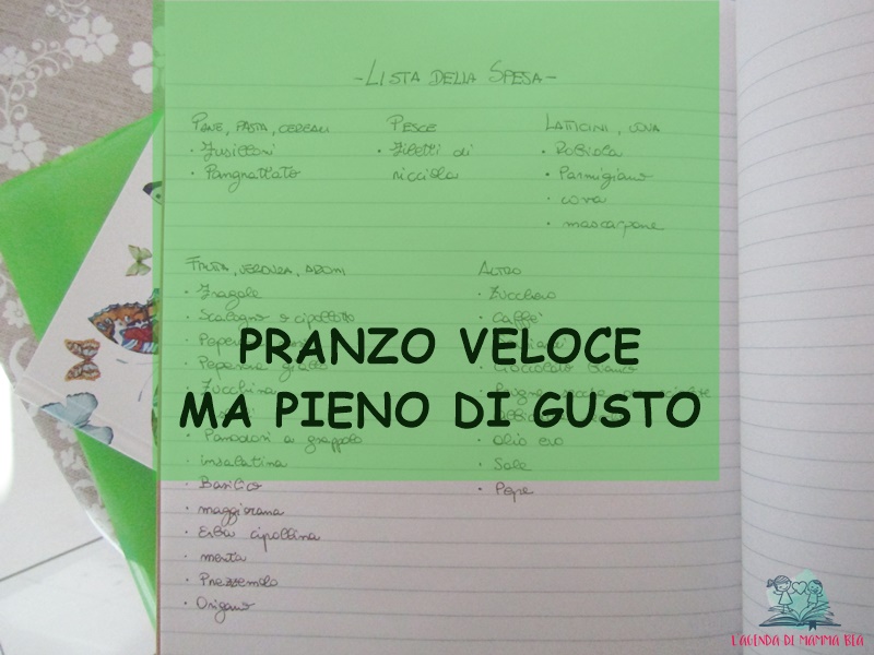 a tavola in 30 minuti con L'Agenda di mamma Bea