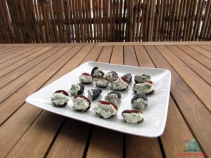 a tavola in 30 minuti con l'antipasto di prugne e albicocche preparato da L'Agenda di mamma Bea